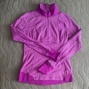 EUC Women's Lululemon Purple Quarter-Zip Top